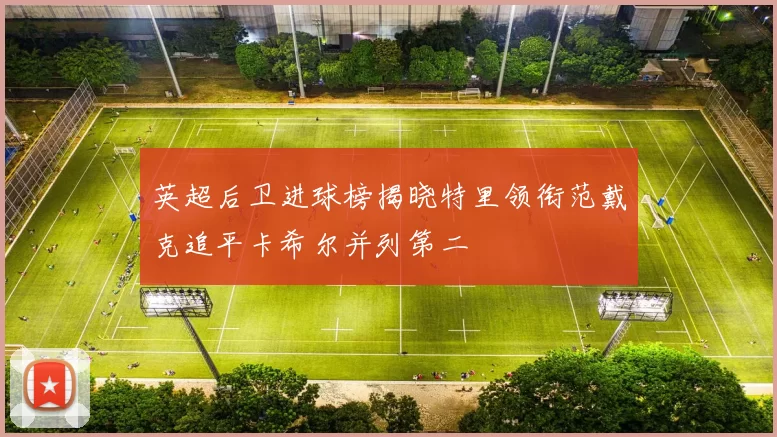 英超后卫进球榜揭晓特里领衔范戴克追平卡希尔并列第二